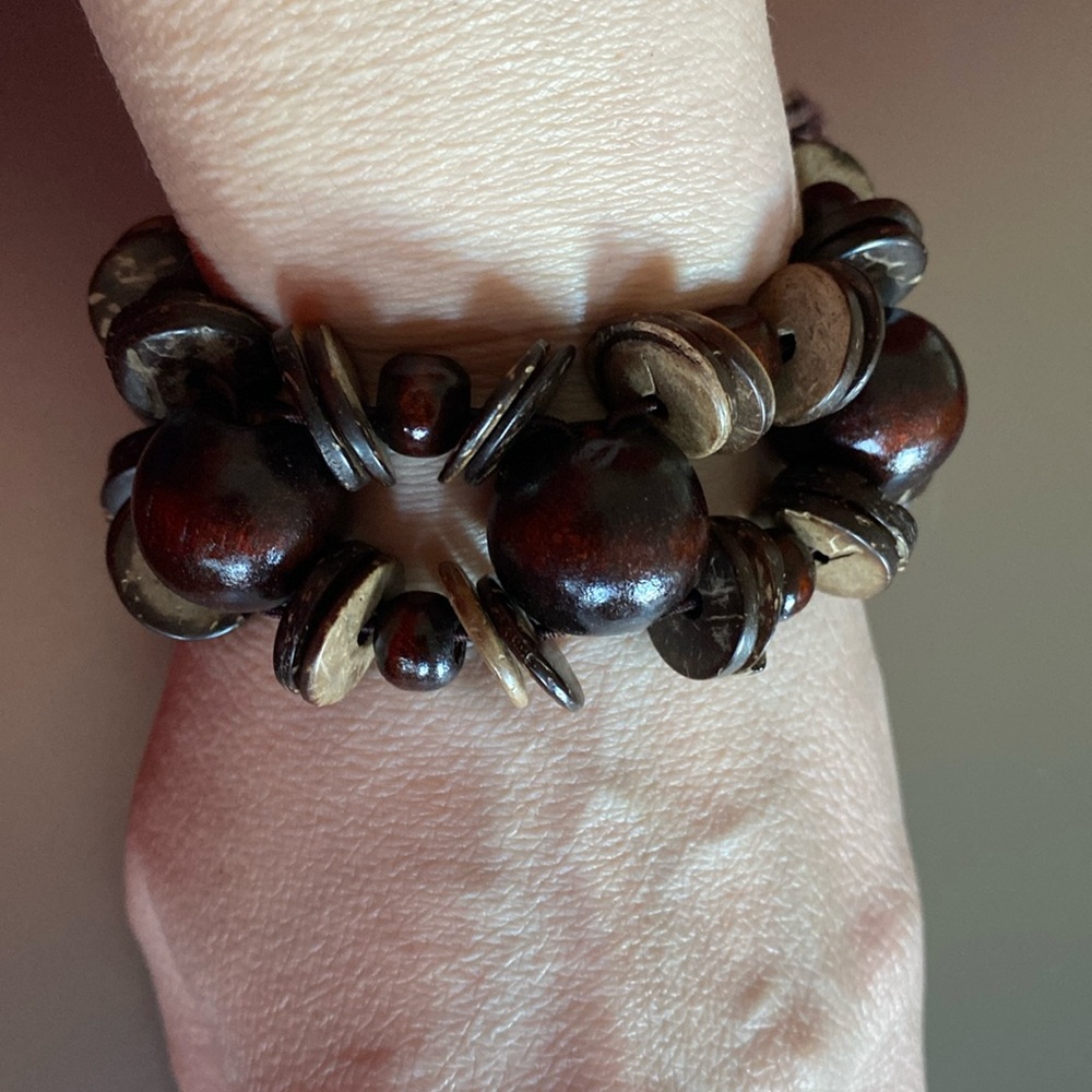 🌟3/$15 NWOT- PAPARAZZI: Chunky Wooden Bead Stacked Bracelet